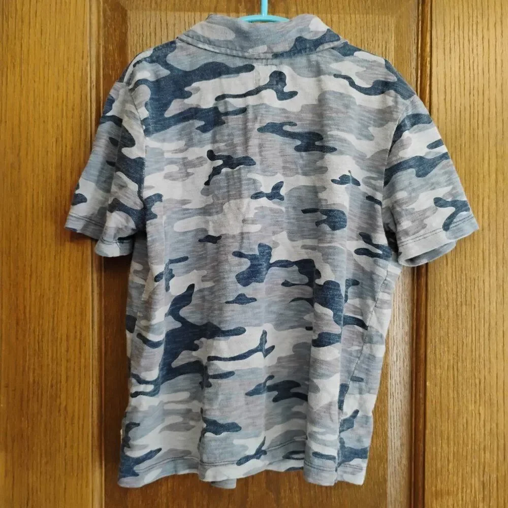 Gap Kids Blue Camo Polo Shirt Boys Size S